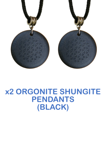 Orgonite Pendants - 2 x Black Colour