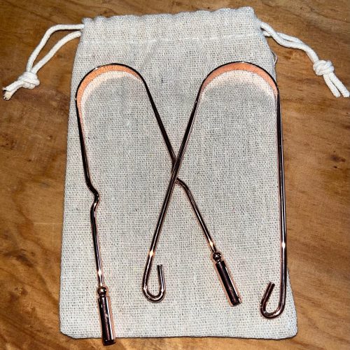 Copper Tongue Scrapers (2 pieces)
