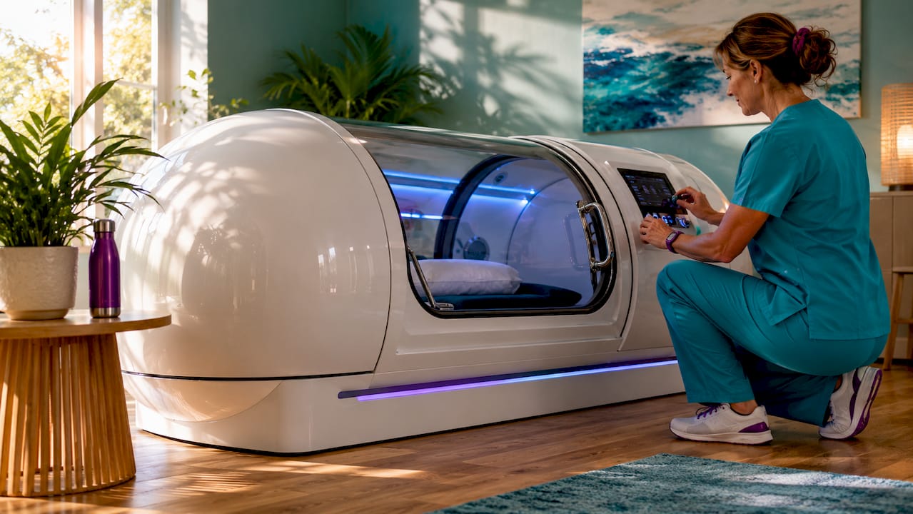 What is a monoplace hyperbaric chamber?