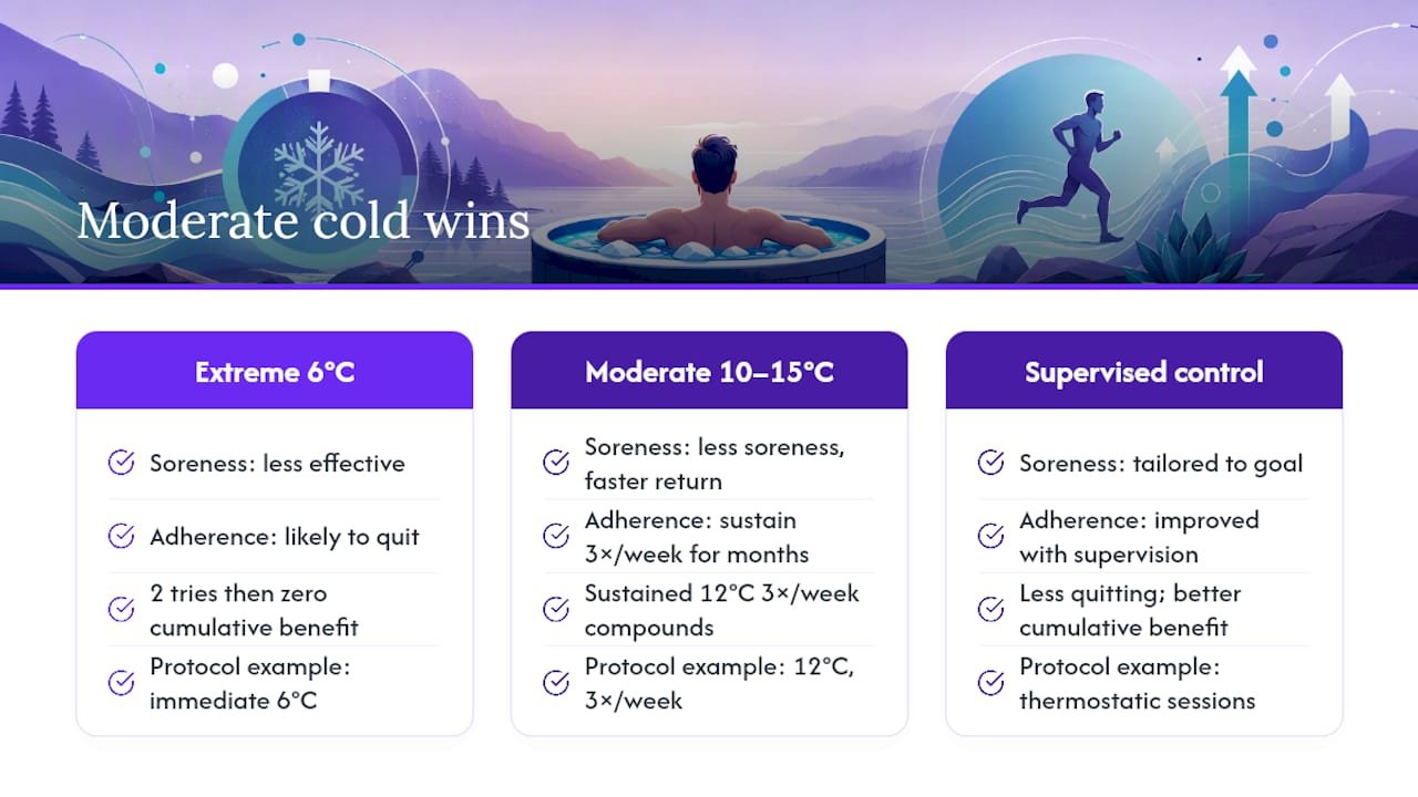 Why does the industry get cold plunge temperature so wrong? — overview diagram