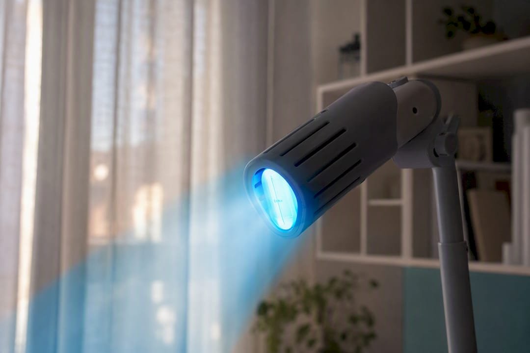 Narrow-band UVB phototherapy lamp close-up