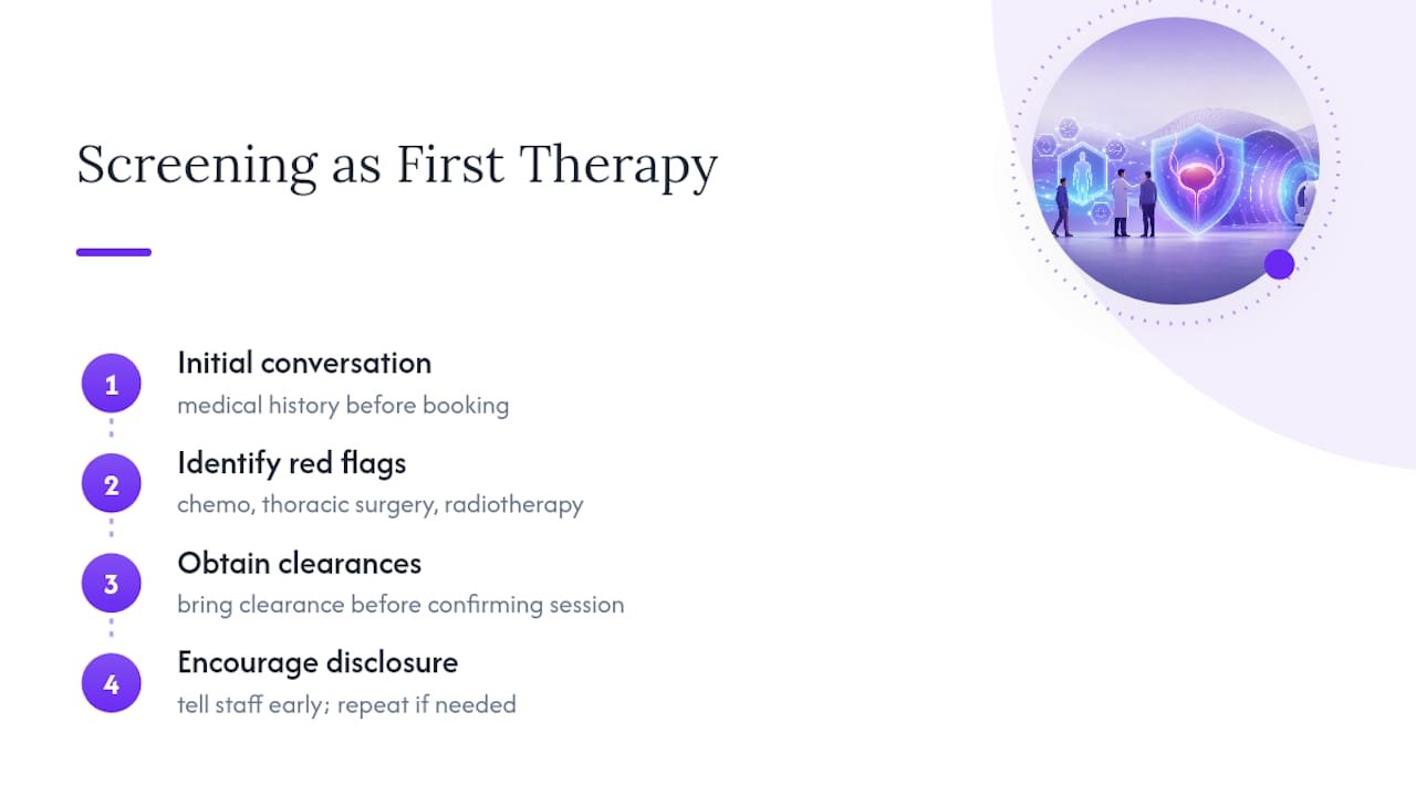 Why Live5dhealth treats screening as the first therapy, not a formality — overview diagram