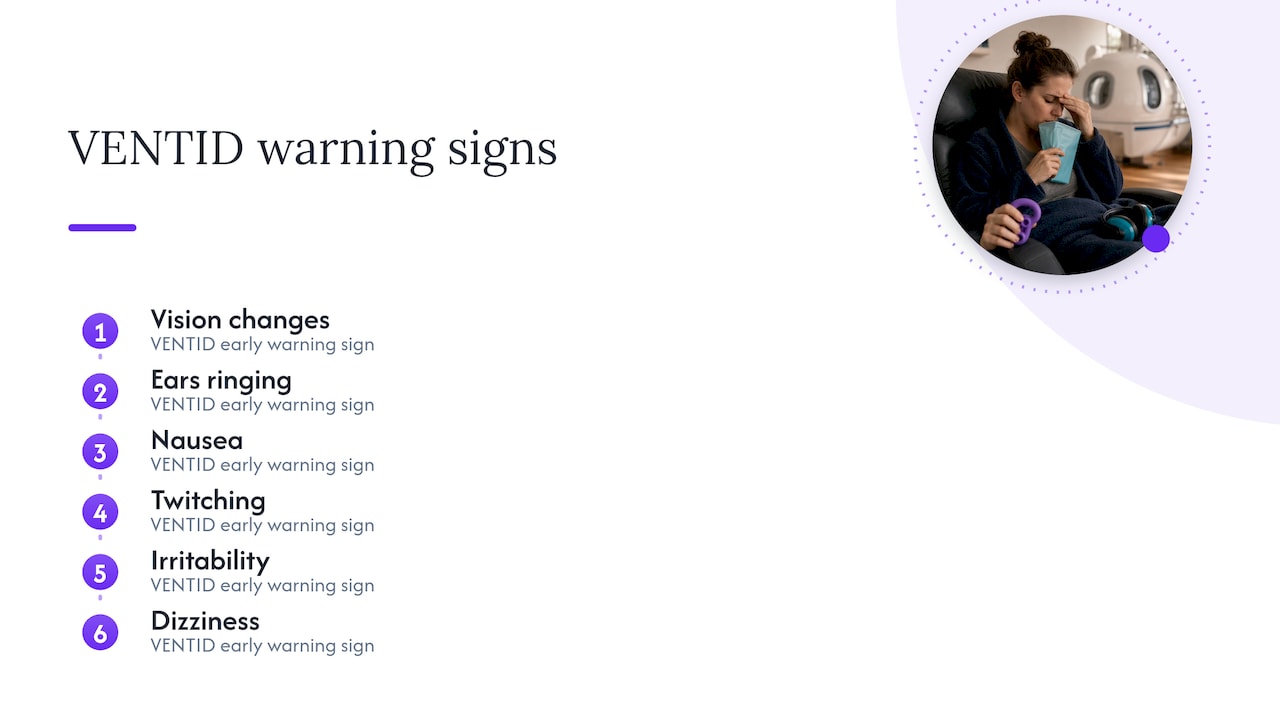 Six early warning signs of oxygen toxicity