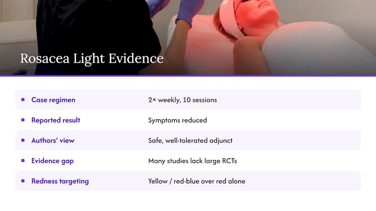 Does red light therapy help rosacea? — overview diagram