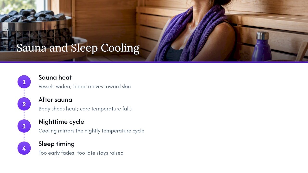 How sauna cooling may support sleep onset