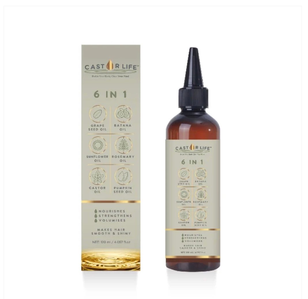 CastorLife - 6 in 1 Hair Oil 120ml
